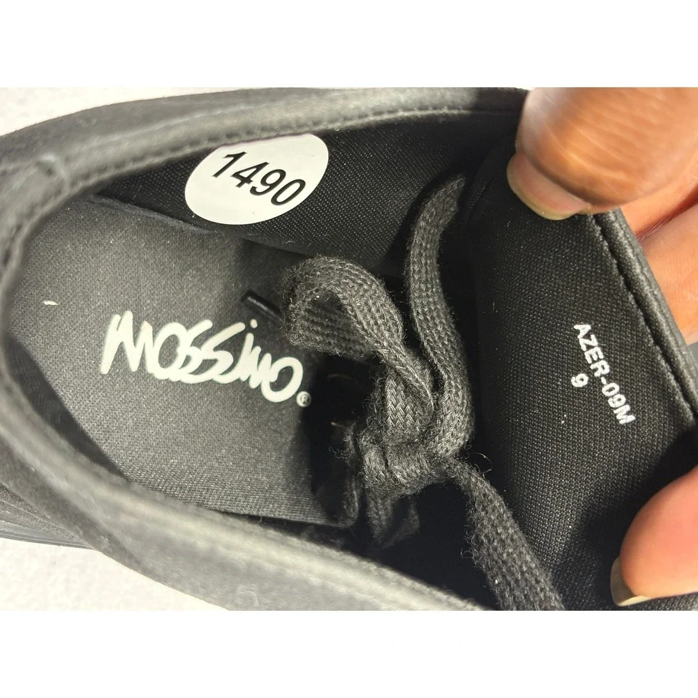 Mossimo Supply Co Mens Black Canvas Chukka Boots Moc Toe Lace Up Shoes Size 9